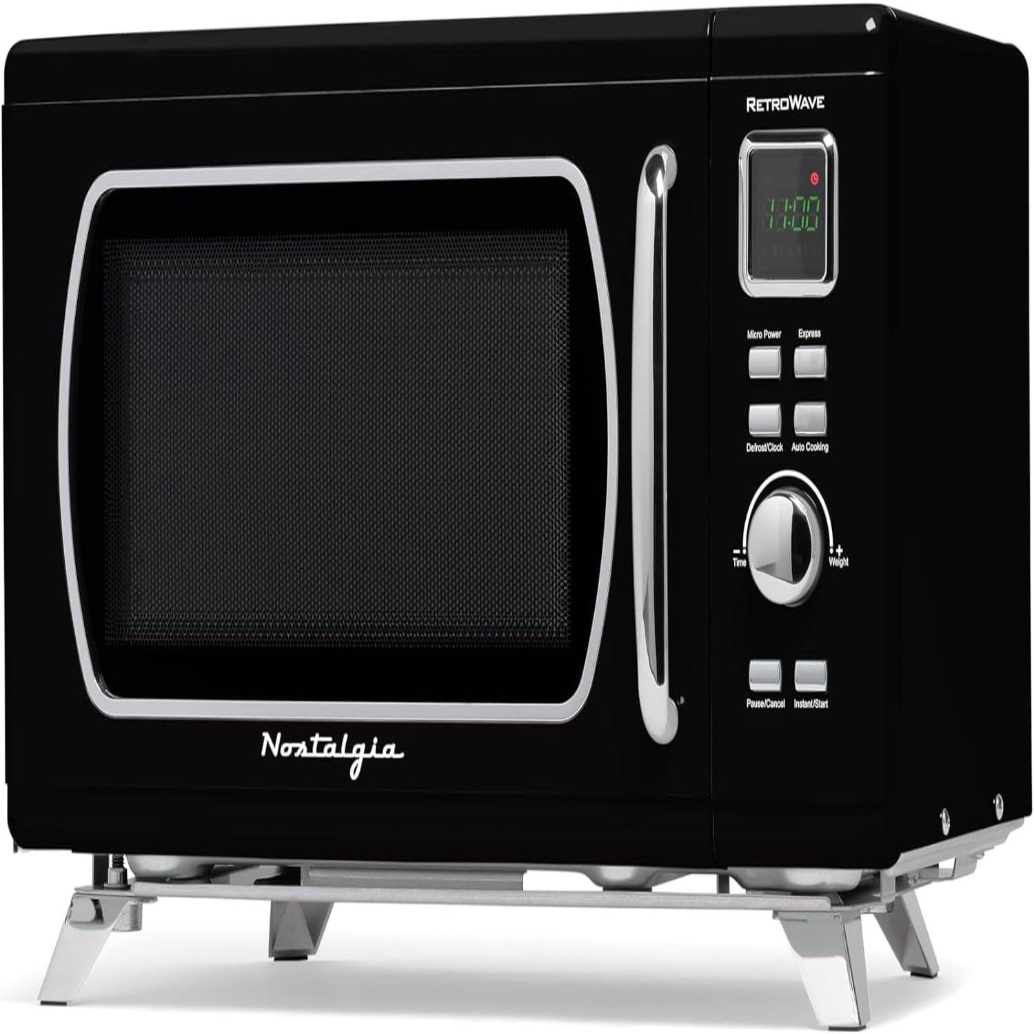 Nostalgia Retro Compact Countertop Microwave Oven 0.7 Cu. Ft. 700
