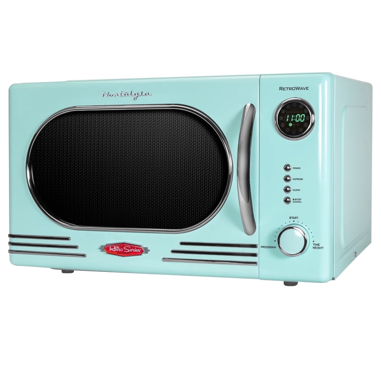 Nostalgia Electric Retro Microwave 電子レンジ Nostalgia, Retro Microwave Oven, 1.1 cu ft, 1000W Aqua - Walmart.com