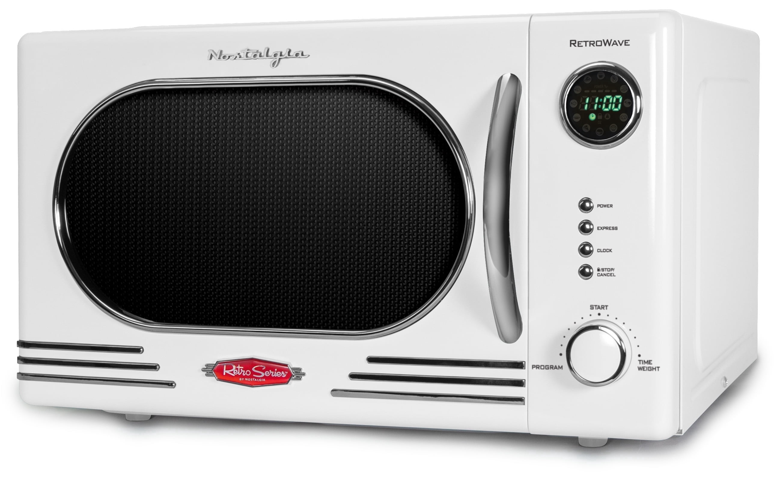 Nostalgia Retro Countertop Microwave, 1.1 cu ft, 1000-Watt, 12