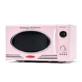 thumbnail image 1 of Nostalgia 0.9 cu ft Retro Microwave Oven, 800W Countertop Microwave Oven with Digital Clock, Pink, 1 of 6