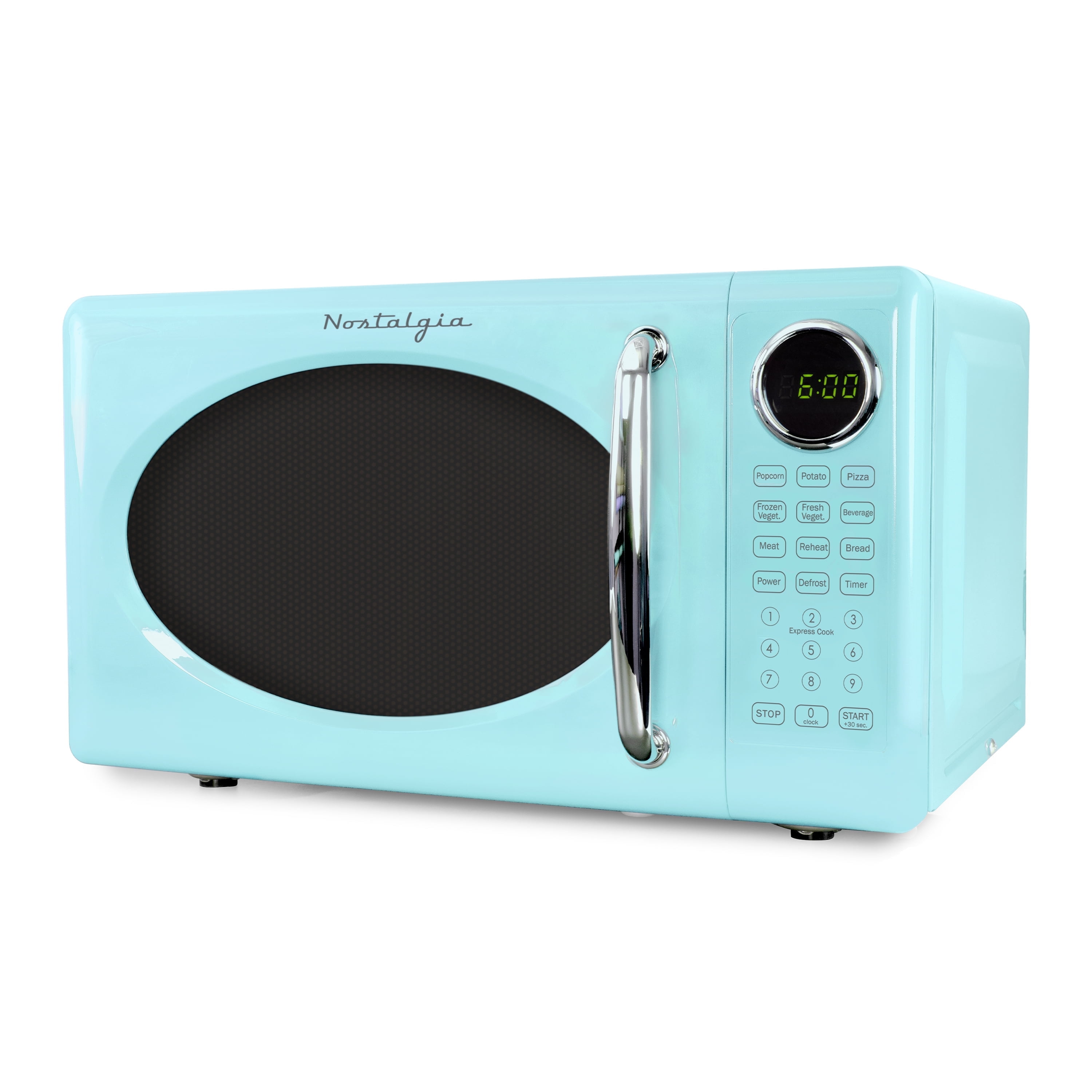 Nostalgia Retro Microwave Oven, 0.7 Cu Ft, 700-Watt, Glass