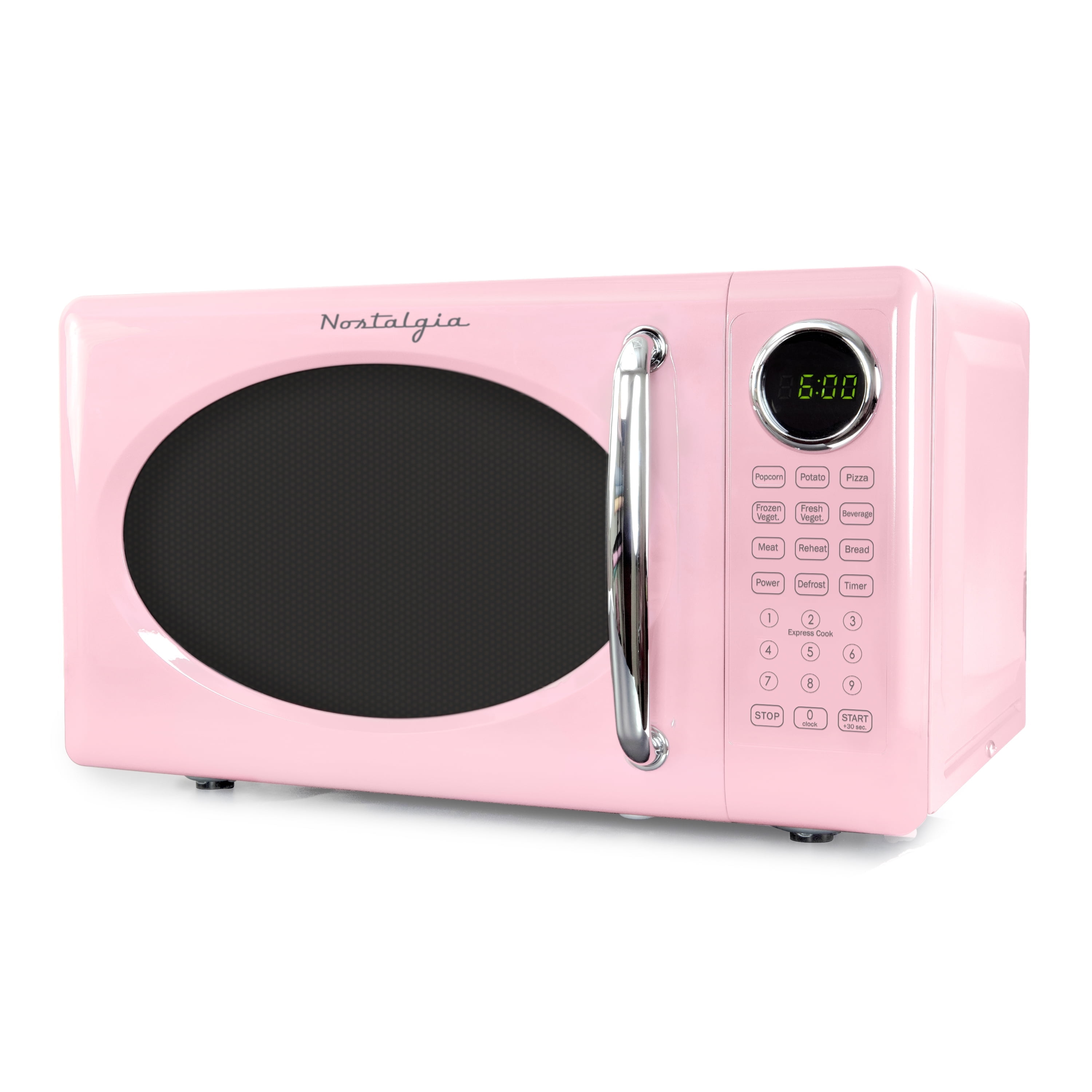 Nostalgia Retro Microwave Oven, 0.7 Cu Ft, 700-Watt, Glass