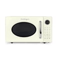 thumbnail image 1 of Nostalgia 1.1 cu ft Retro Microwave Oven, 1000W Countertop Microwave Oven with 8 Auto Cook Programs, Ivory, 1 of 8