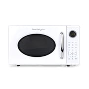 Nostalgia 1.1 cu ft Retro Microwave Oven, 1000W Countertop Microwave Oven with 8 Auto Cook Programs, White