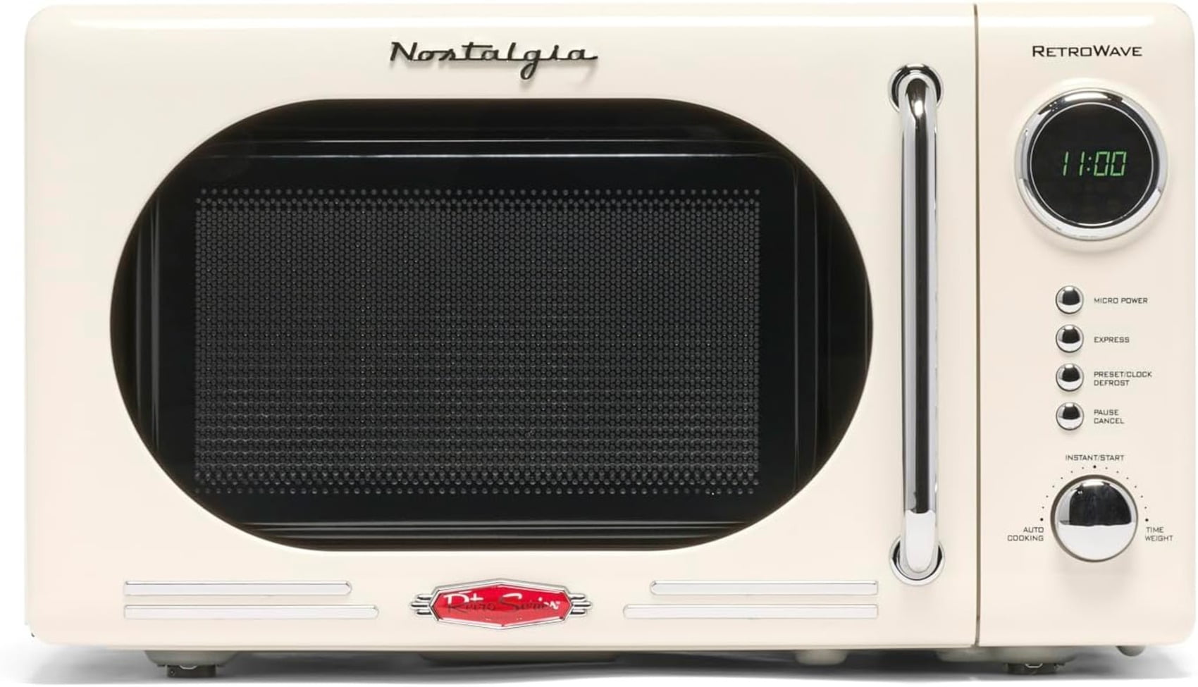 Nostalgia Retro Compact 0.7 cu ft Microwave Oven, Vintage Nostalgia Retro Compact 0.7 cu ft Microwave Oven, Vintage