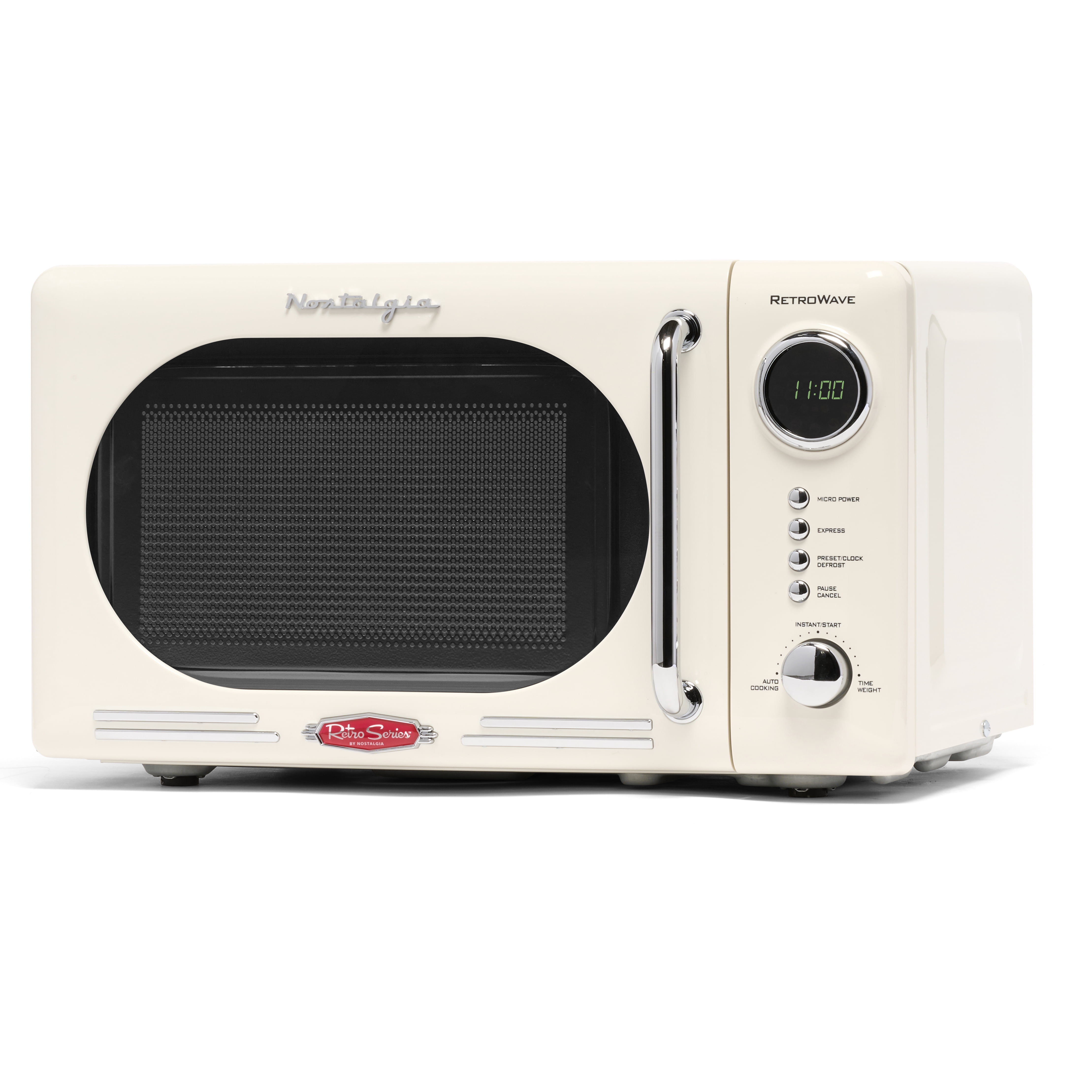 Nostalgia Retro Microwave for Countertop 0.7 cu ft Vintage Microwave, Ivory - Walmart.com