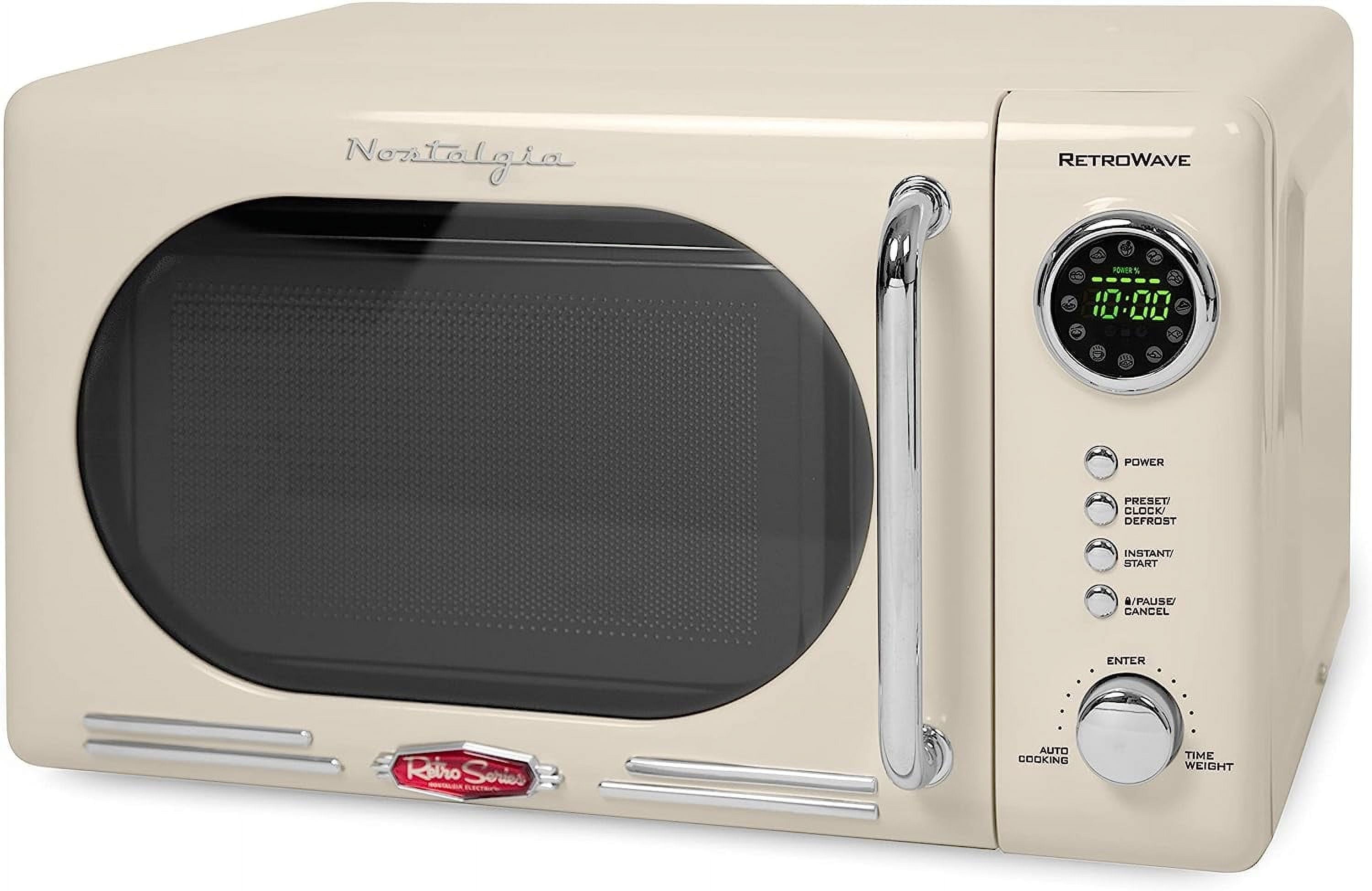 Nostalgia Retro Microwave for Countertop 0.7 cu ft Vintage Microwave