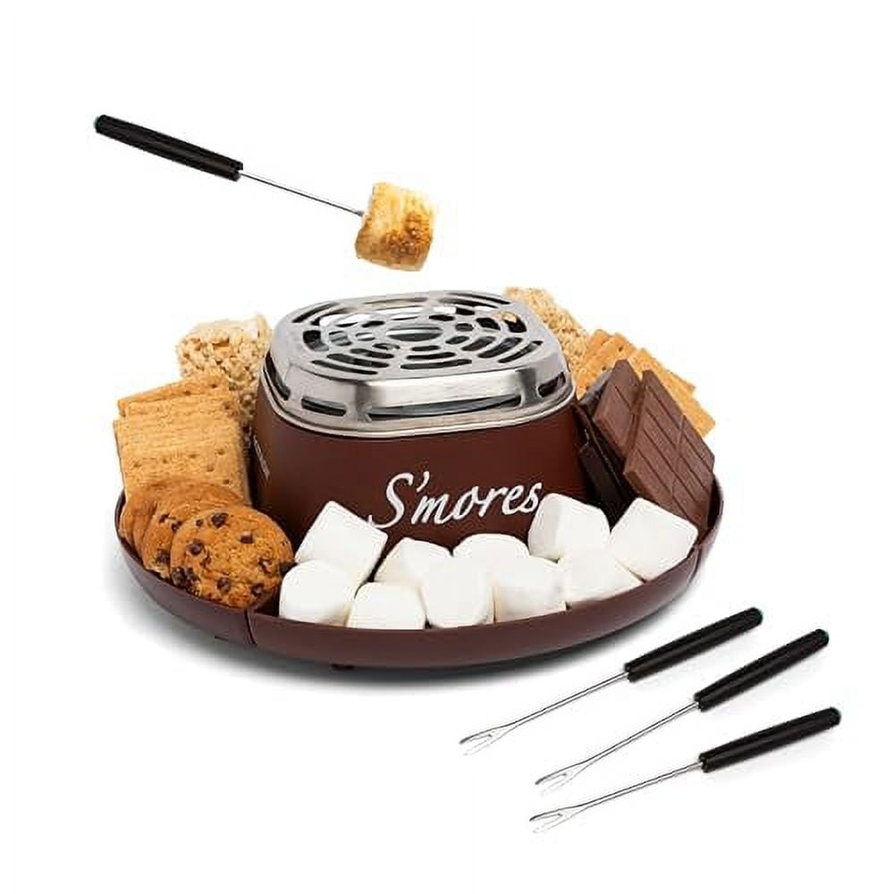 Nostalgia Tabletop Indoor Electric S'mores Maker Smores Kit With