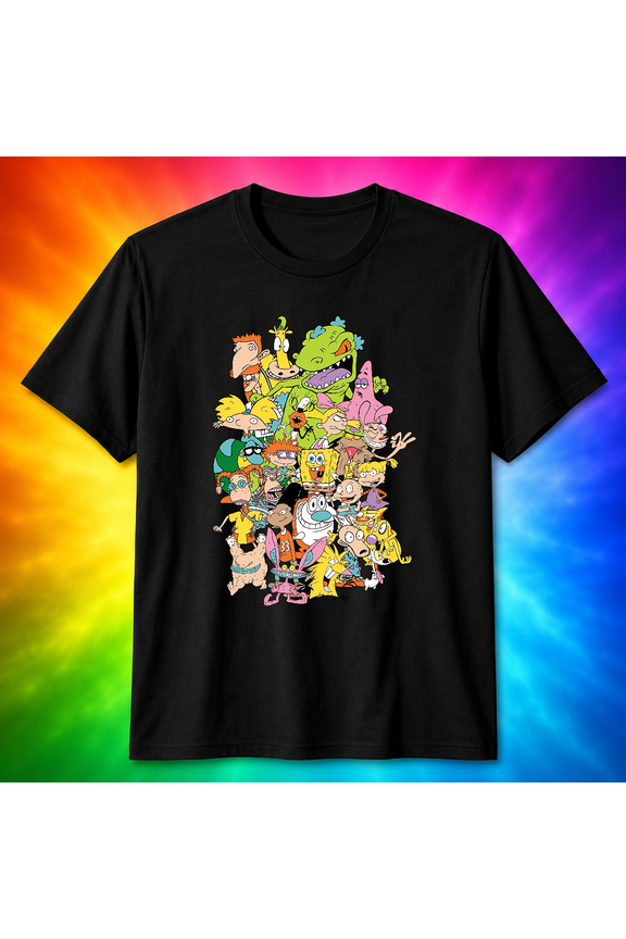 Nostalgic 90s Throwback Cartoon Mashup Vintage Graphic Unisex T-Shirt S-5XL V15255