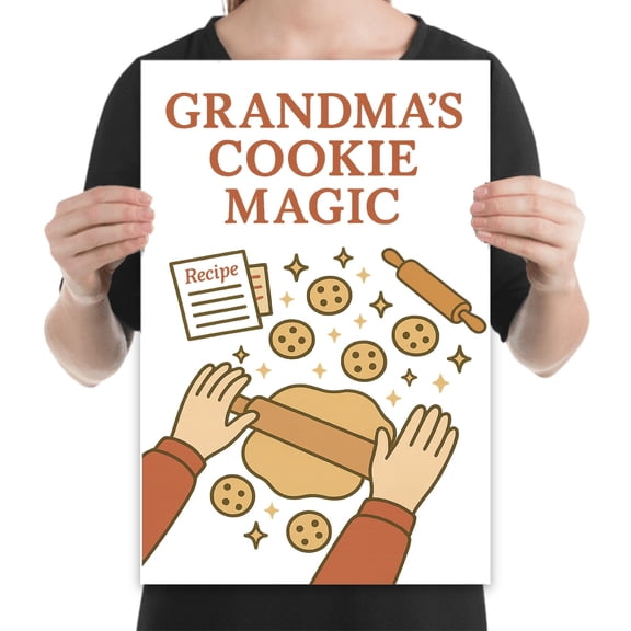 Nostalgic Baking Poster - Gloss Paper Finish - Kitchen Wall Decor Gift