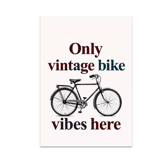 Nostalgic Bike Wall Art - Vintage Bicycle Enthusiast - 13x19 Poster Print