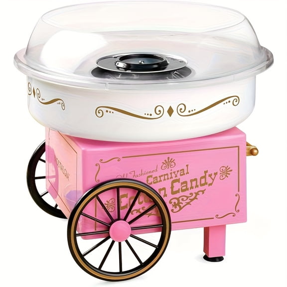 Nostalgic Candy Machine, Children's Retro Candy Machine with 2 Reusable Cones, 1 Sugar Spoon and 1 Extraction Head, Pink