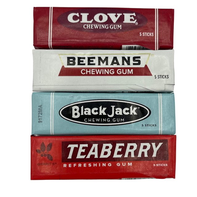 Nostalgic Classic Chewing Gum Variety Black Jack, Beeman's, Clove And