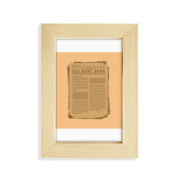 Nostalgic Effect Newspaper Desktop Display Photo Frame Picture Art Painting 5x7 inch