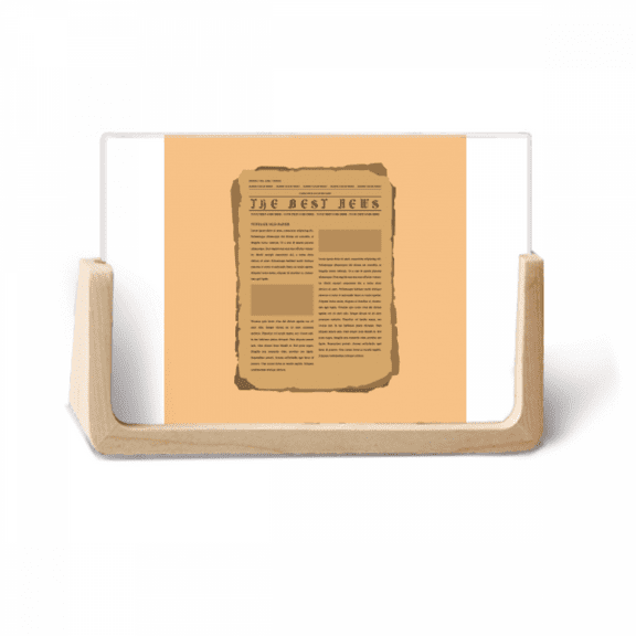 Nostalgic Effect Newspaper Photo Wooden Photo Frame Tabletop Display
