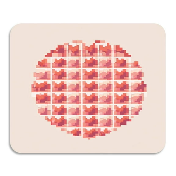 Nostalgic Heart Pattern Diatomaceous Earth Water Absorbent Mat, Anti-Slip Rubber Backing, 19.7" x 15.7"