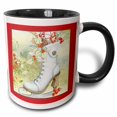thumbnail image 1 of 3drose, Nostalgic Ice Skate with Christmas Foliage and Berries, 15oz Two-tone Black Mug, 1 of 6
