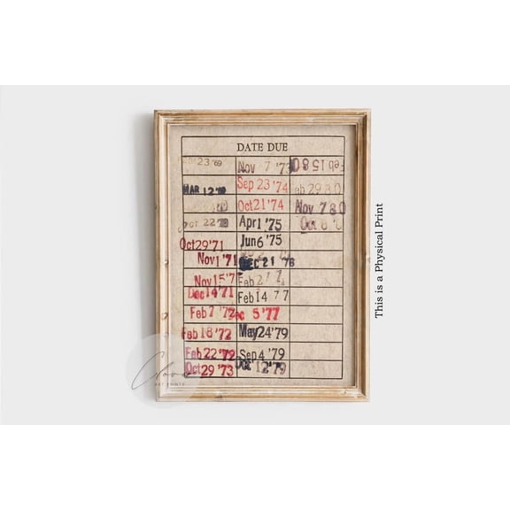 Nostalgic Library Card Reading Poster, Poster Home Decor, Poster Only
