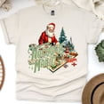 thumbnail image 1 of Nostalgic Magic T-Shirt | Vintage Santa Holiday Graphic Tee, Natural, Size L, 1 of 6