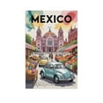 thumbnail image 1 of Nostalgic Mexico City Retro Travel Poster Featuring Cultural Streets And Local Charm Print Poster, 1 of 8