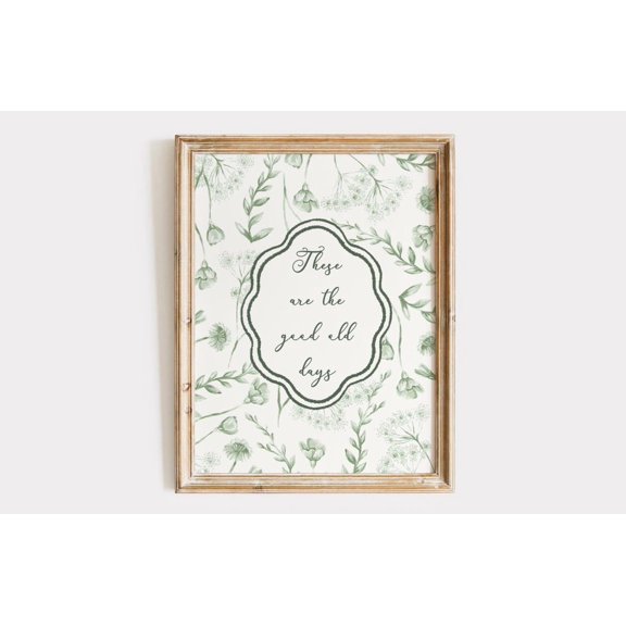 Nostalgic Quote Print, Retro Wall Art, Good Old Days Unframed Paper Print