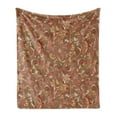 thumbnail image 1 of Nostalgic Soft Flannel Fleece Throw Blanket, Old Fashioned Victorian Pattern with Leaves Petals Classical Feminine Vintage, Cozy Plush for Indoor and Outdoor Use, 70" x 90", Multicolor, by Ambesonne, 1 of 5