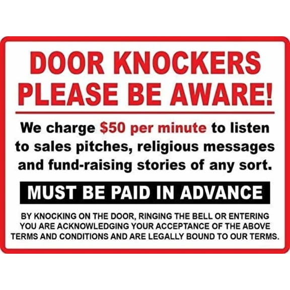 Nostalgic Tin Metal Sign Door Knockers Please Be Aware 8 x 12 Inch Wall Decor for Home Bar Cafe Club