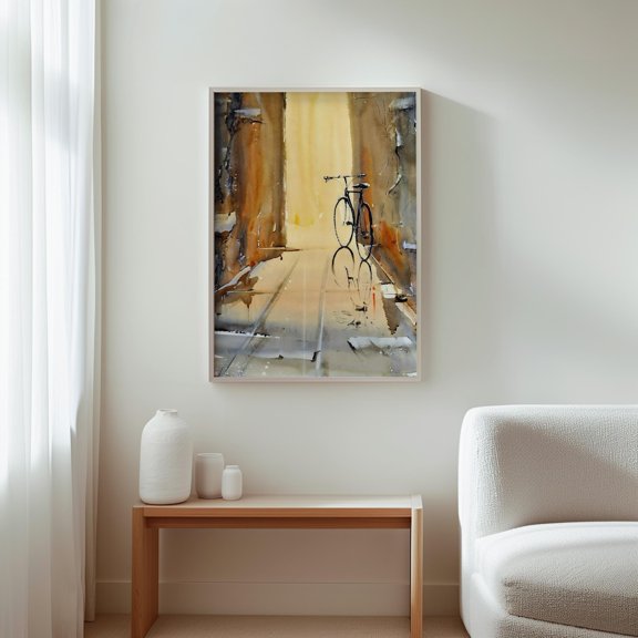 Nostalgic Urban Wall Art Bicycle Decor