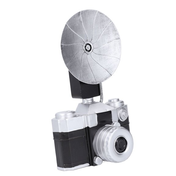Nostalgic Vintage Camera Sculpture European Style Iron Crafts Retro Camera Model Statue for Living Room Bookcase Desktop Home Decorative Figurine 6.3x3.74x10.63 inches / 16x9.5x27 cm