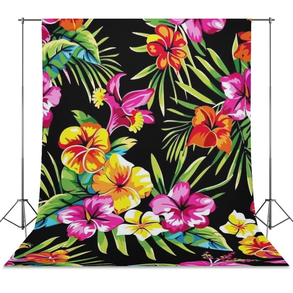 Nostalgic Vintage Floral Backdrop Background for Photography Photo Booth Backdrop for Photoshoot Background Screen Video Recording Parties Curtain