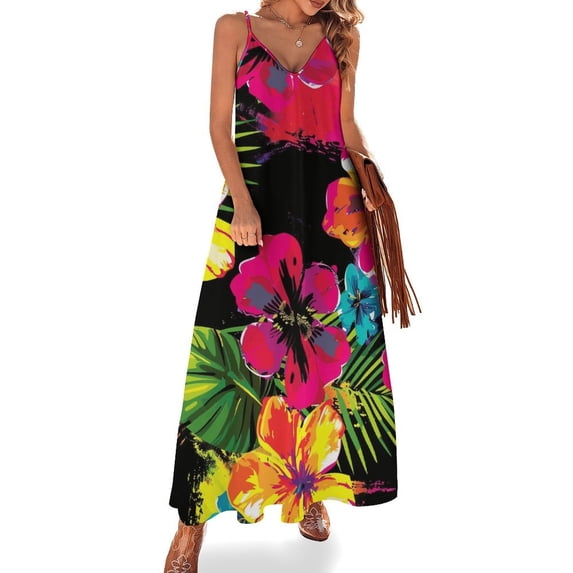 Nostalgic Vintage Floral Fine Art Sleeveless Dress Summer Dress Woman 2025