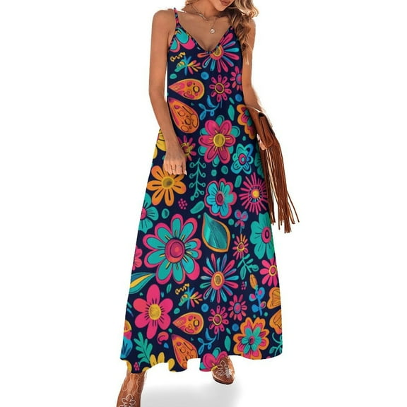 Nostalgic Vintage Floral Fine Art Sleeveless Dress Summer Dress Woman 2025