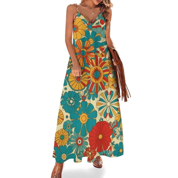 Nostalgic Vintage Floral Fine Art Sleeveless Dress Summer Dress Woman 2025