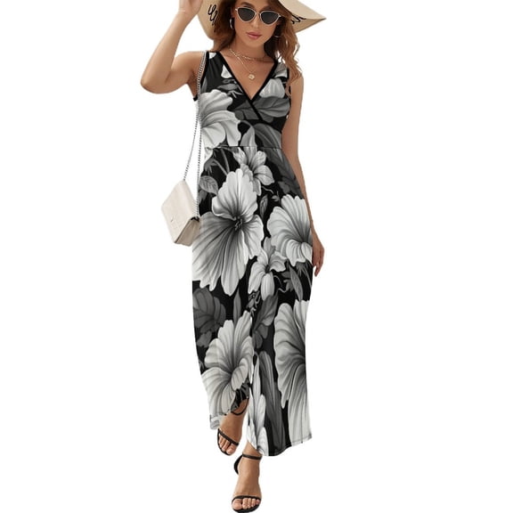 Nostalgic Vintage Floral Sleeveless Dress Female Clothing Dress Women Summer 2025 Dress