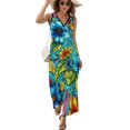 thumbnail image 1 of Nostalgic Vintage Floral Sleeveless Dress Woman Fashion Long Dresses Women's Summer Suit Dress 2025, 1 of 7