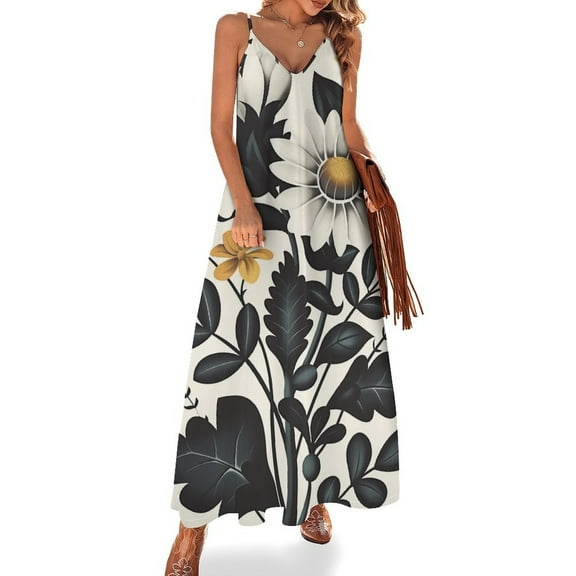 Nostalgic Vintage Floral Sleeveless Dress Women's Luxury Party Dress Birthday Dresses for Women