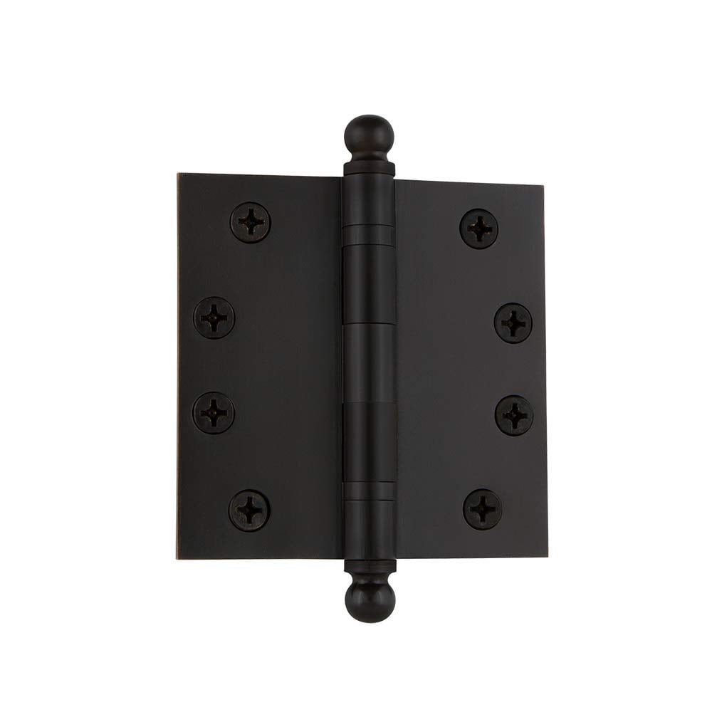 Oil-Rubbed Bronze 4-Inch Square Corner Door Hinge