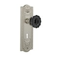 thumbnail image 1 of Nostalgic Warehouse Black Crystal Door Knob with Meadows Plate, 1 of 6