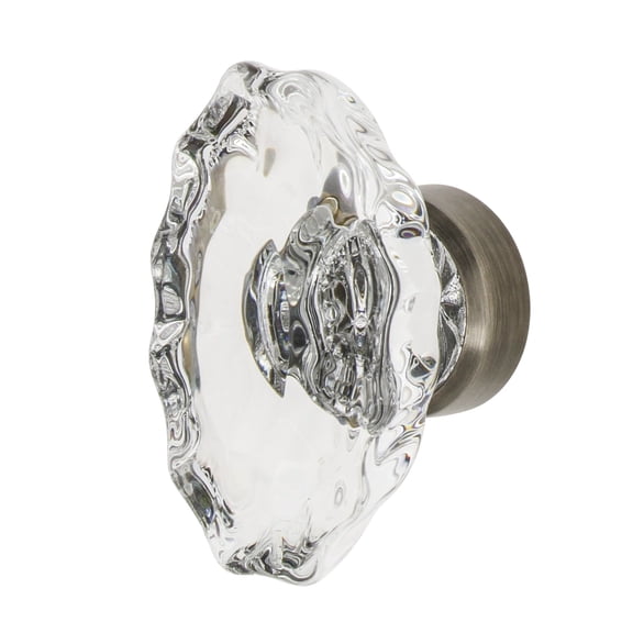 Nostalgic Warehouse Ckb_Cha Chateau Vintage 1-1/8" Fluted Crystal Cabinet Knob - Grey
