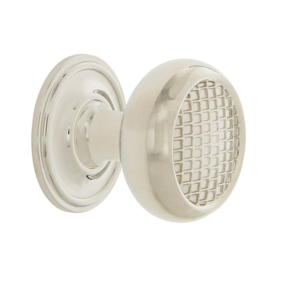 Nostalgic Warehouse Ckb_Cracla Craftsman 1-3/8" Luxury Solid Brass Deco Weave Mushroom