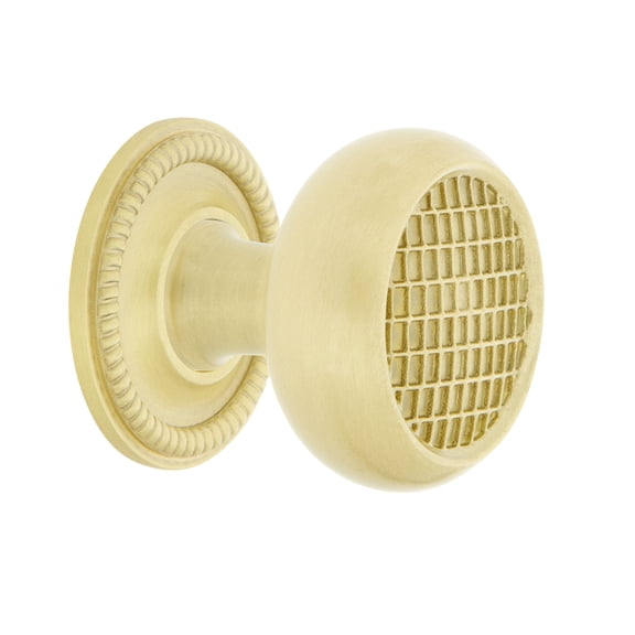 Nostalgic Warehouse Ckb_Crarop Vintage 1-3/8" Round Craftsman Style Cabinet Knob - Brass