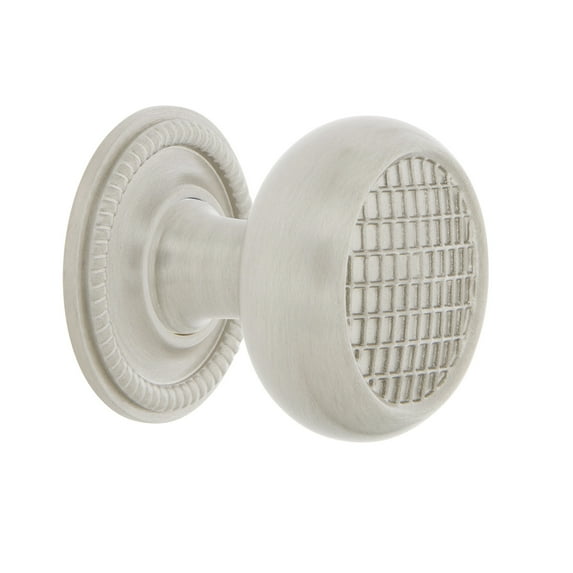 Nostalgic Warehouse Ckb_Crarop Vintage 1-3/8" Round Craftsman Style Cabinet Knob - Nickel