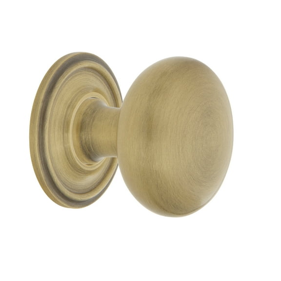Nostalgic Warehouse Ckb_Nykcla New York 1-3/8" Mushroom Cabinet Knob - Brass