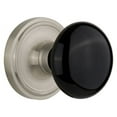 thumbnail image 1 of Nostalgic Warehouse Clablk_Psg_234_Nk Black Porcelain Passage Door Knob Set - Nickel, 1 of 4