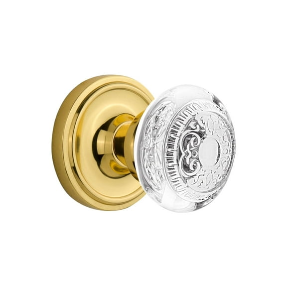 Nostalgic Warehouse Claced_Prv_238_Nk Vintage Crystal Egg And Dart Privacy Door Knob Set -