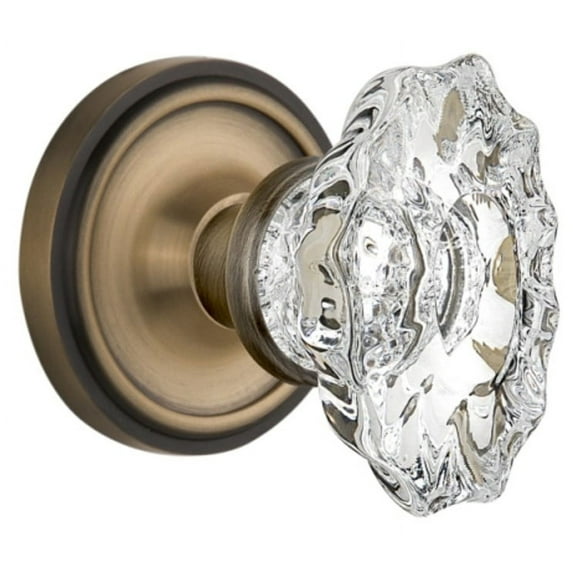 Nostalgic Warehouse Clacha_Sd_Nk Vintage Victorian Chateau Passage Door Knob Set - Brass