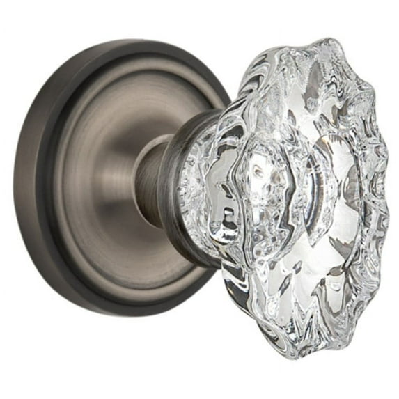 Nostalgic Warehouse Clacha_Sd_Nk Vintage Victorian Chateau Passage Door Knob Set - Grey