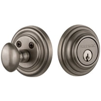 Nostalgic Warehouse Clacla_1Cyl_238_Na Classic Solid Brass Single Cylinder Deadbolt - Grey