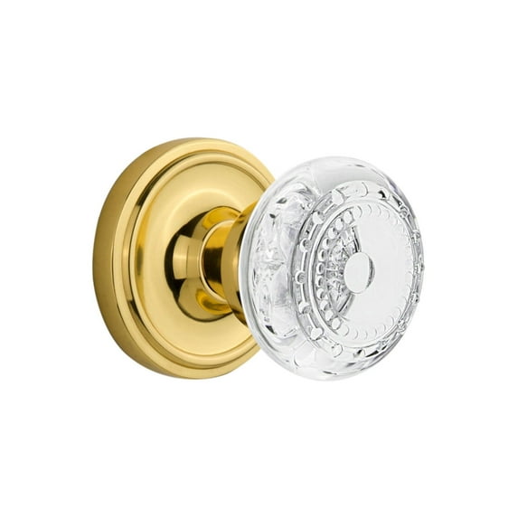 Nostalgic Warehouse Clacme_Prv_234_Nk Vintage Crystal Meadows Privacy Door Knob Set -