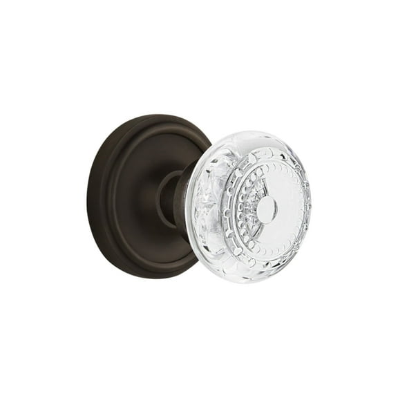 Nostalgic Warehouse Clacme_Psg_238_Nk Vintage Crystal Meadows Passage Door Knob Set -